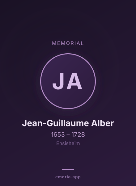 Memorial portrait of Jean-Guillaume Alber