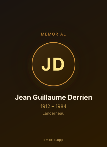 Memorial portrait of Jean Guillaume Derrien