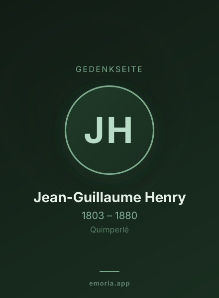 Gedenkportrait von Jean-Guillaume Henry