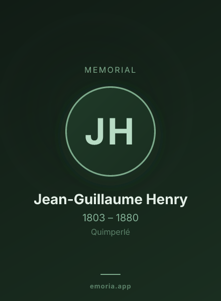 Memorial portrait of Jean-Guillaume Henry