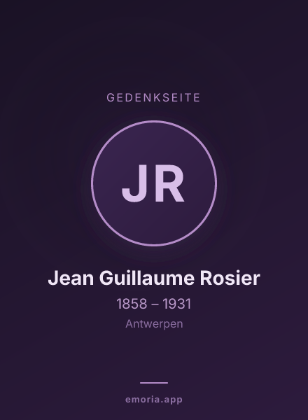 Gedenkportrait von Jean Guillaume Rosier