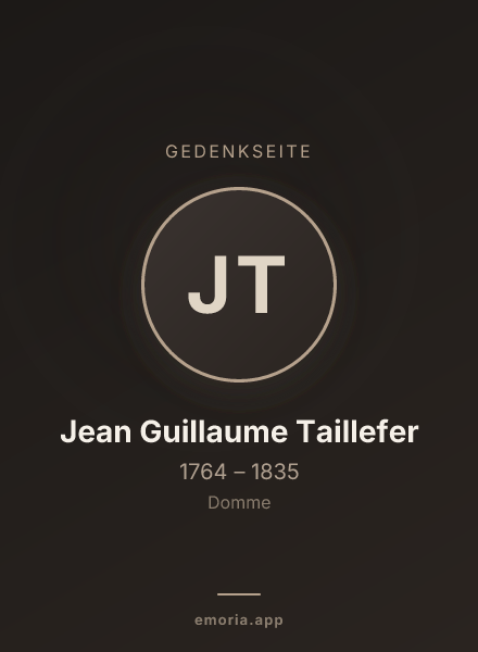 Gedenkportrait von Jean Guillaume Taillefer