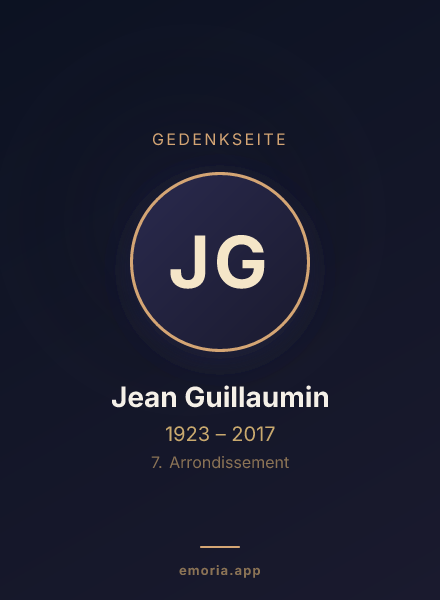 Gedenkportrait von Jean Guillaumin