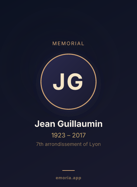 Memorial portrait of Jean Guillaumin
