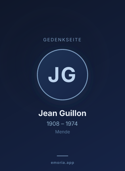 Gedenkportrait von Jean Guillon