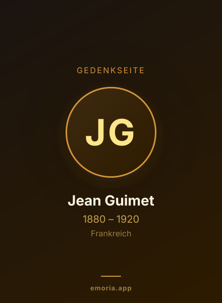 Gedenkportrait von Jean Guimet