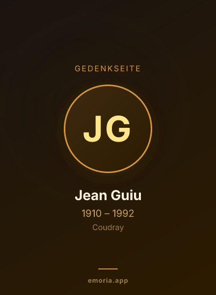 Gedenkportrait von Jean Guiu