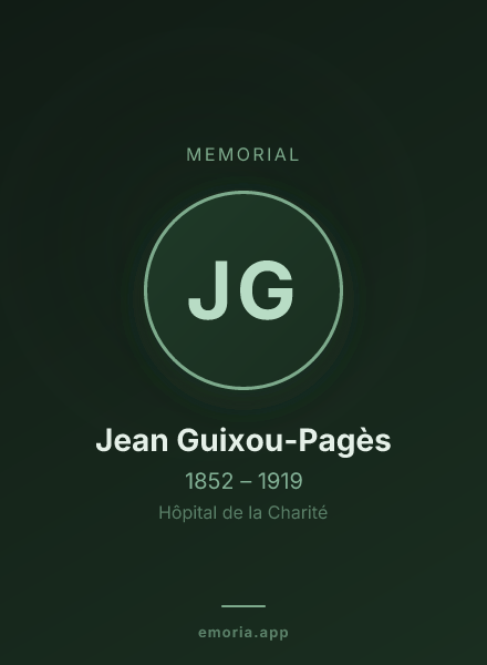 Memorial portrait of Jean Guixou-Pagès