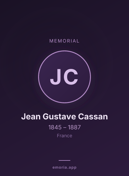 Memorial portrait of Jean Gustave Cassan