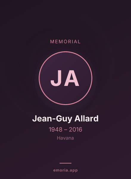Memorial portrait of Jean-Guy Allard