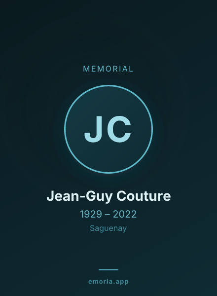 Memorial portrait of Jean-Guy Couture