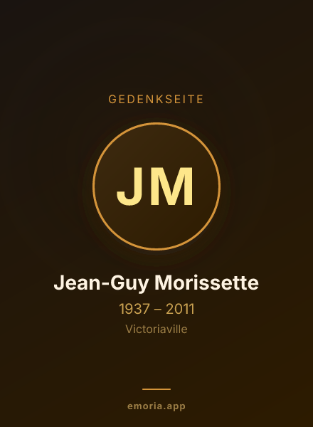 Gedenkportrait von Jean-Guy Morissette