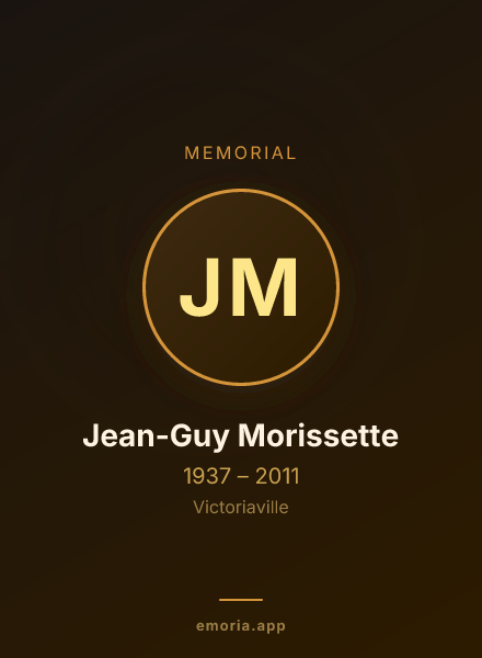Memorial portrait of Jean-Guy Morissette