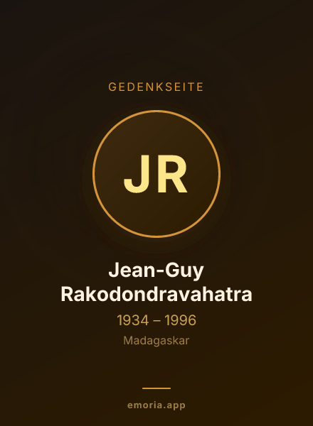 Gedenkportrait von Jean-Guy Rakodondravahatra