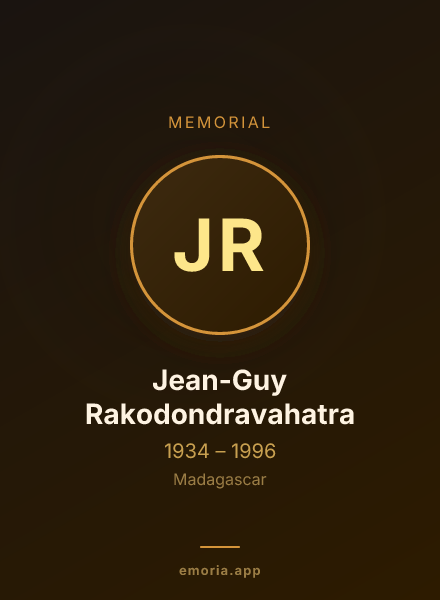 Memorial portrait of Jean-Guy Rakodondravahatra
