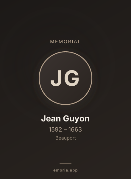 Memorial portrait of Jean Guyon