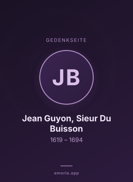 Gedenkportrait von Jean Guyon, Sieur Du Buisson