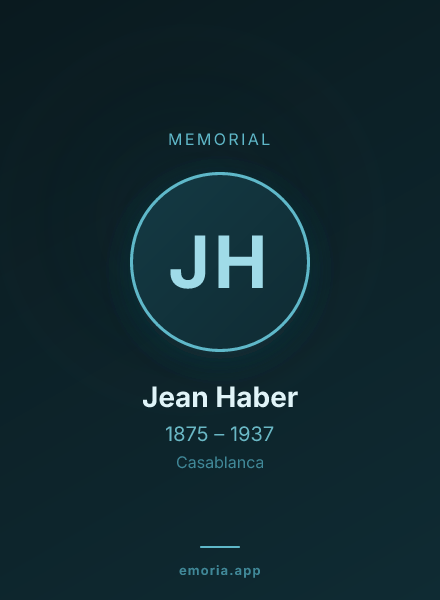 Memorial portrait of Jean Haber