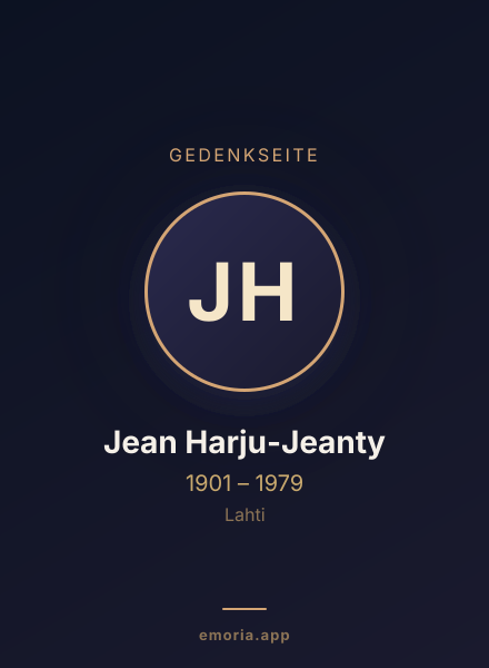 Gedenkportrait von Jean Harju-Jeanty