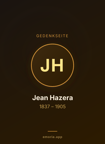 Gedenkportrait von Jean Hazera