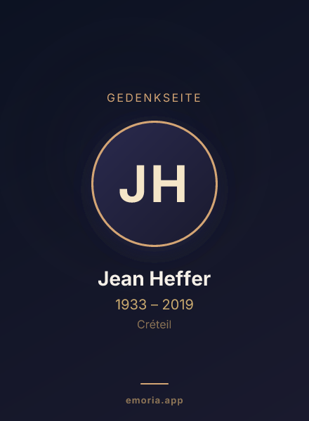 Gedenkportrait von Jean Heffer
