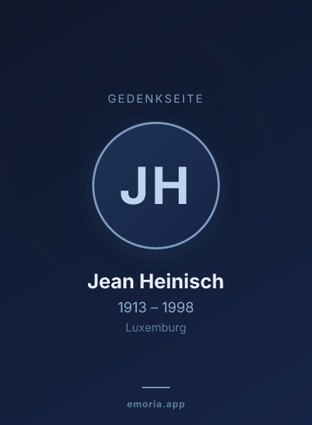 Gedenkportrait von Jean Heinisch