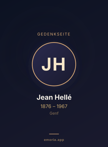Gedenkportrait von Jean Hellé