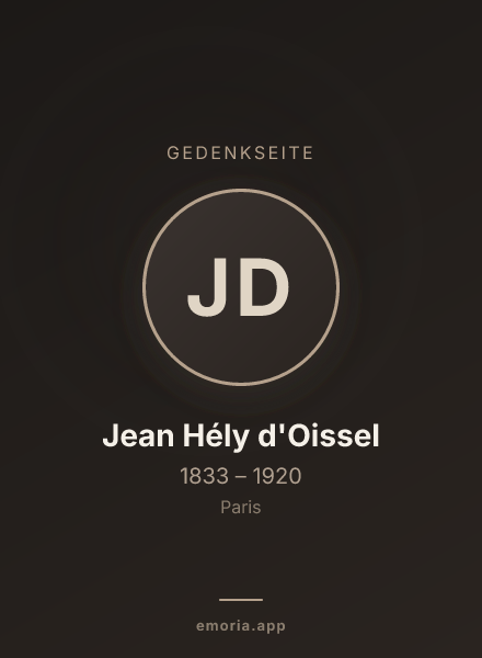 Gedenkportrait von Jean Hély d'Oissel
