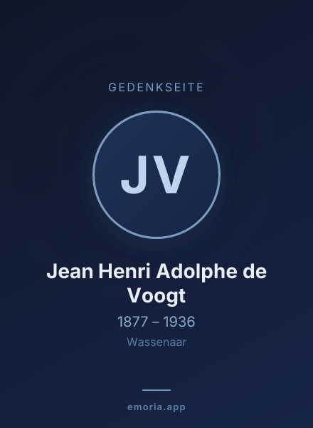 Gedenkportrait von Jean Henri Adolphe de Voogt