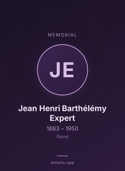 Memorial portrait of Jean Henri Barthélémy Expert