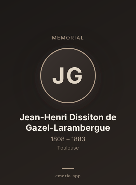 Memorial portrait of Jean-Henri Dissiton de Gazel-Larambergue