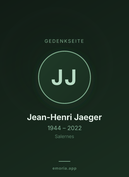 Gedenkportrait von Jean-Henri Jaeger