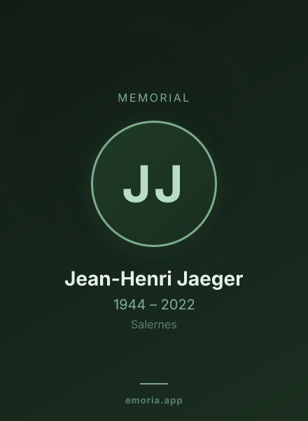 Memorial portrait of Jean-Henri Jaeger