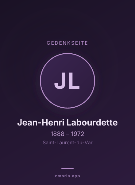 Gedenkportrait von Jean-Henri Labourdette