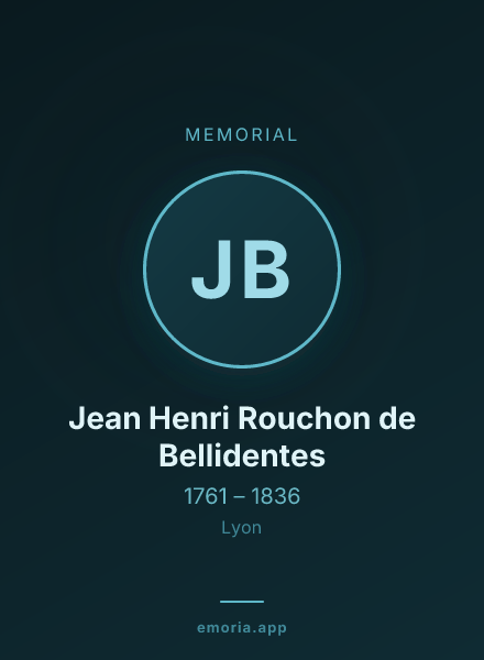Memorial portrait of Jean Henri Rouchon de Bellidentes