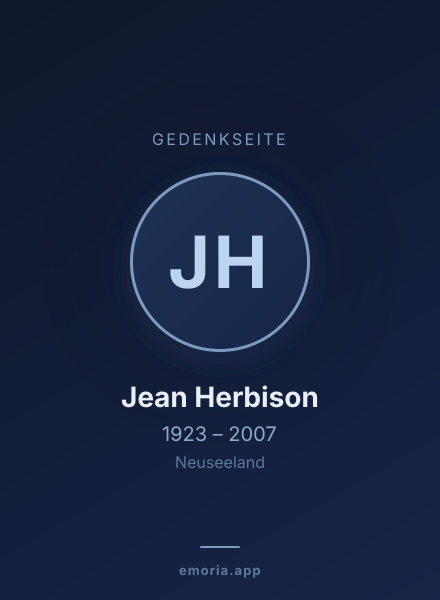 Gedenkportrait von Jean Herbison