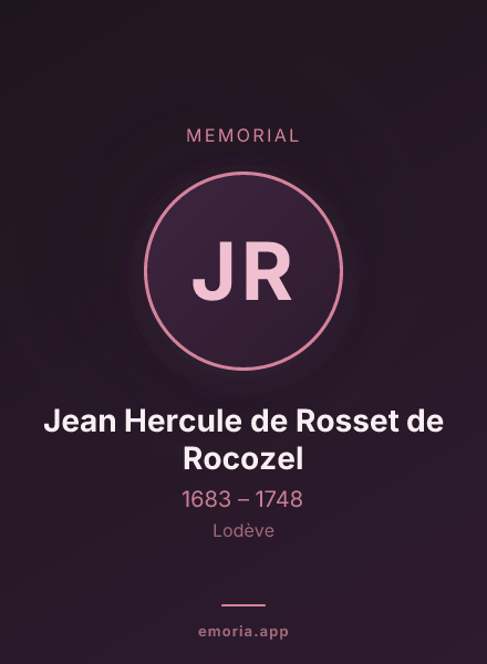 Memorial portrait of Jean Hercule de Rosset de Rocozel