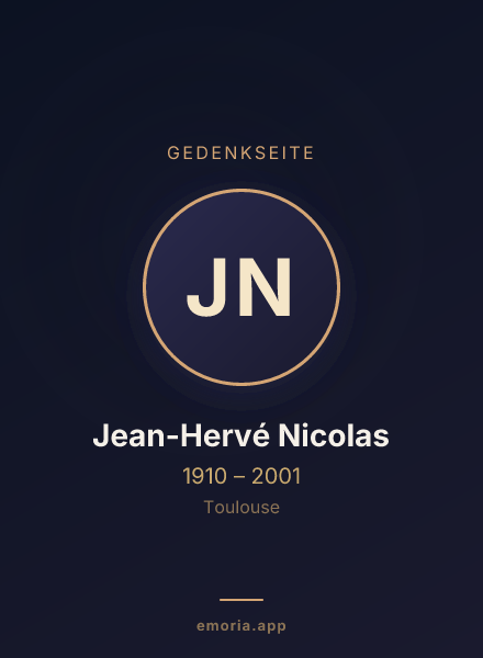 Gedenkportrait von Jean-Hervé Nicolas