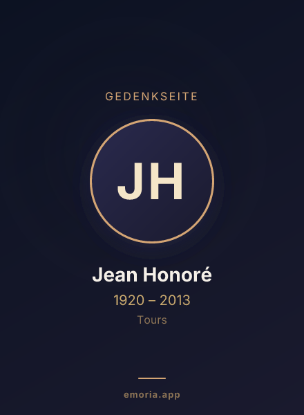 Gedenkportrait von Jean Honoré