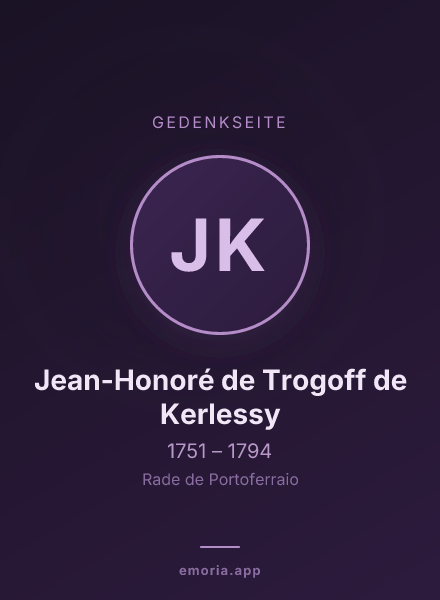 Gedenkportrait von Jean-Honoré de Trogoff de Kerlessy