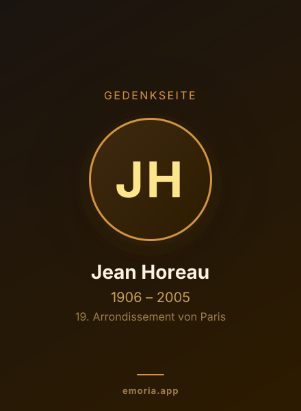 Gedenkportrait von Jean Horeau