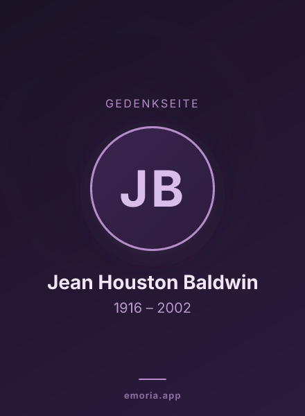 Gedenkportrait von Jean Houston Baldwin