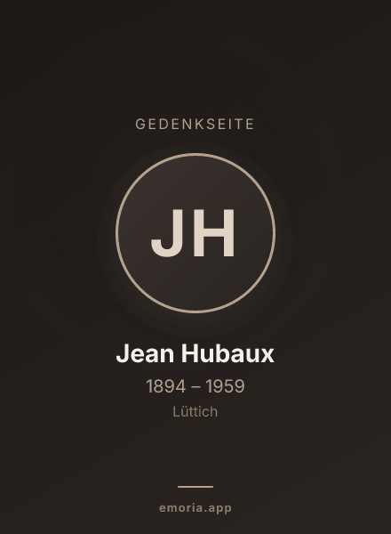 Gedenkportrait von Jean Hubaux