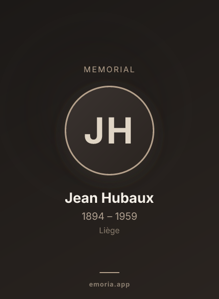 Memorial portrait of Jean Hubaux