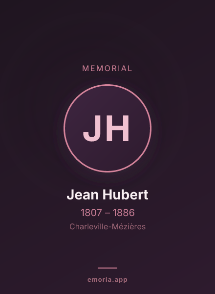 Memorial portrait of Jean Hubert