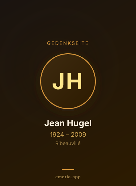 Gedenkportrait von Jean Hugel