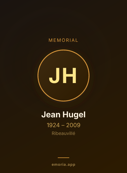 Memorial portrait of Jean Hugel