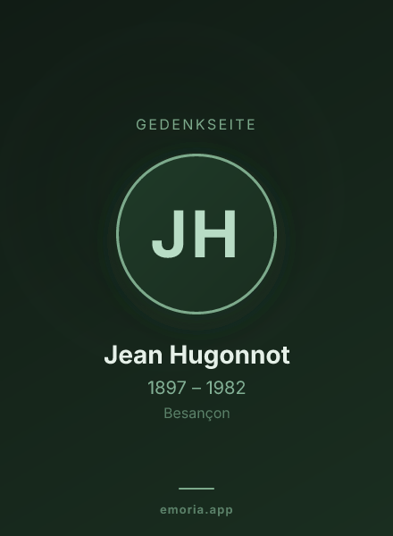 Gedenkportrait von Jean Hugonnot
