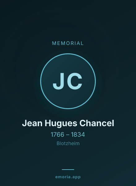 Memorial portrait of Jean Hugues Chancel