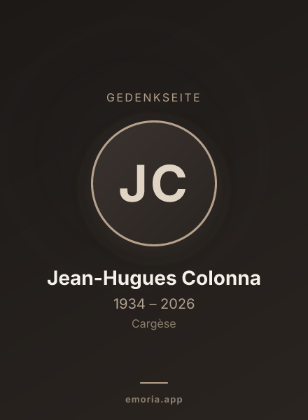 Gedenkportrait von Jean-Hugues Colonna